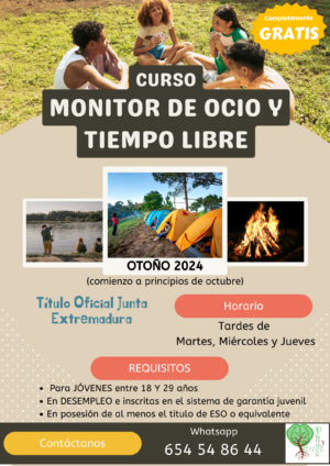 Cartel Monitor de Ocio y Tiempo Libre sept24