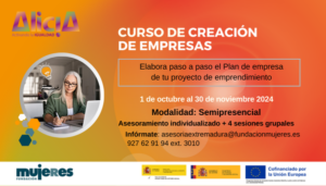 Curso de creación de empresas Extremadura