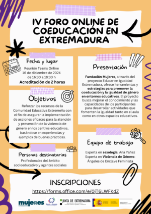 Cartel IV Foro Coeducativo Extremeño