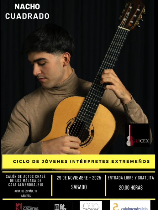 Concierto «Nacho Cuadrado». Ciclo de Jóvenes Intérpretes Extremeños